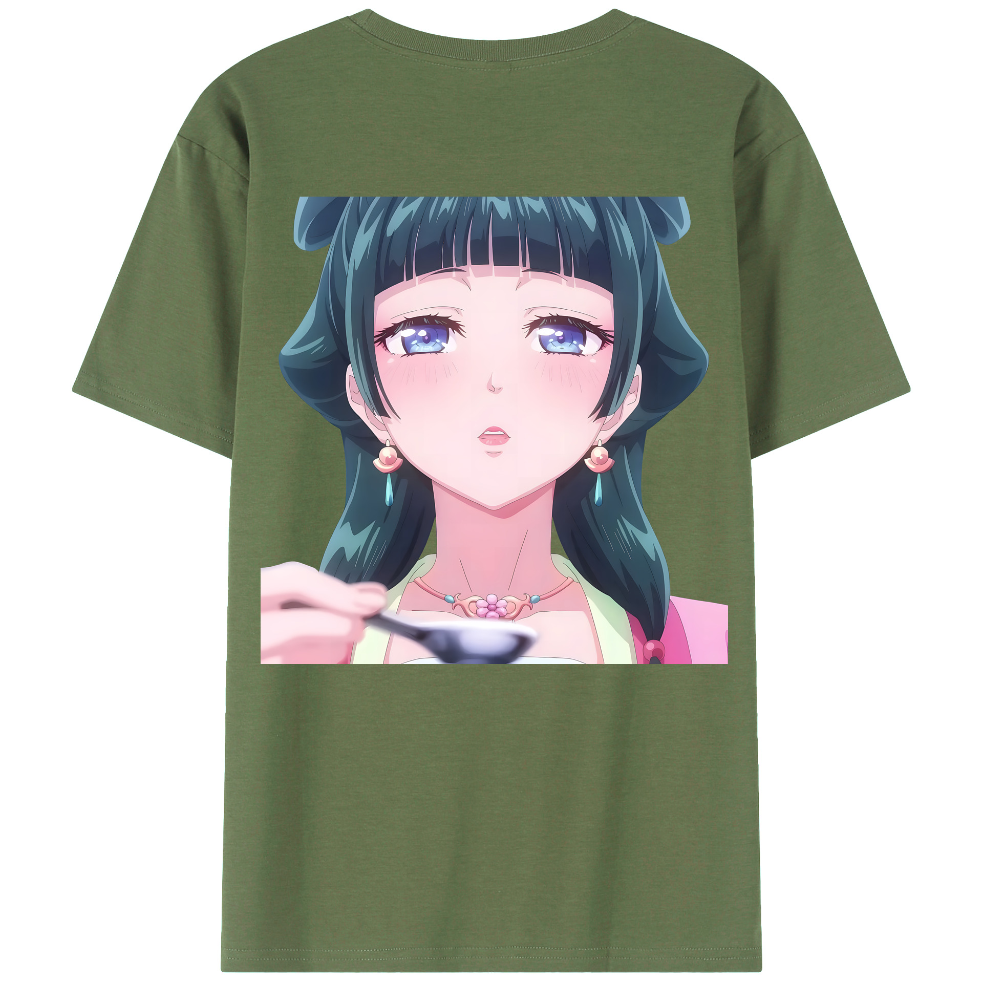 （画像用） 薬屋のひとりごと The Apothecary Diaries 綿100％ メンズ半袖Tシャツ（バックプリント） 通気性